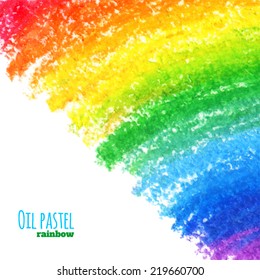 Oil pastel rainbow background