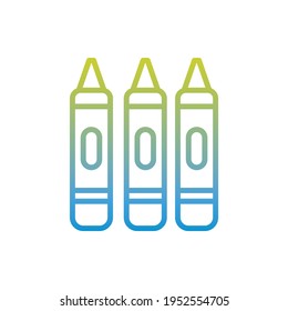 Oil pastel vector gradient icon style illustration. EPS 10 file