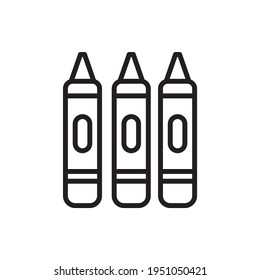 Oil pastel vector outline icon style illustration. EPS 10 file