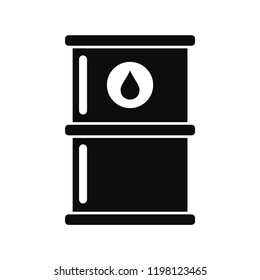 Oil petrol barrel icon. Simple illustration of oil petrol barrel vector icon for web design isolated on white background
