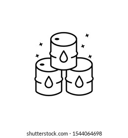 Oil petrol barrel icon. Simple line, outline vector of oil industry icons for ui and ux, website or mobile application