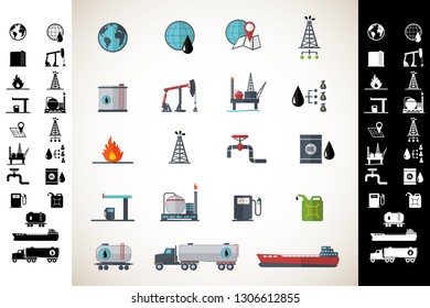 Oil and petrol industry icons 