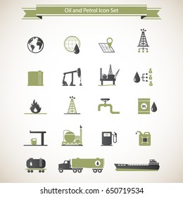 Oil and petrol industry icons