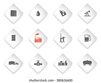 Oil and petrol industry objects  simply symbols for web and user interface