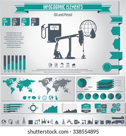 Oil and petrol - infographic elements and Icon set