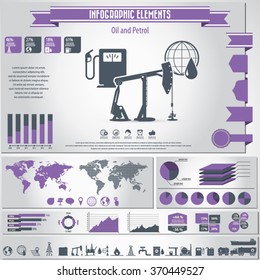 Oil and petrol - infographic elements and Icon set
