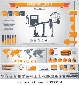 Oil and petrol - infographic elements and Icon set