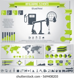 Oil and petrol - infographic elements and Icon set