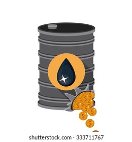 Oil and Petroleum concept with money icons designs, vector illustration eps 10