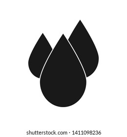 Oil petroleum droplets for fuel. Drop icon. Vector flat design