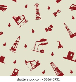 Oil and petroleum icon. Seamless.
