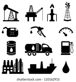 Oil And Petroleum Icon Set