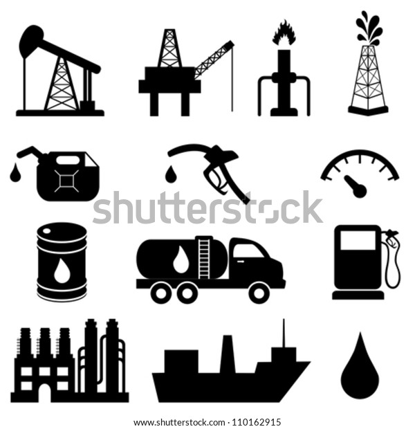 Oil Petroleum Icon Set Stock Vector (Royalty Free) 110162915 | Shutterstock