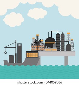 oil and petroleum industry design, vector illustration eps10 graphic 