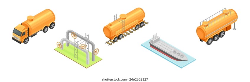 Industria petrolera con conjunto de Vector de extracción de combustible