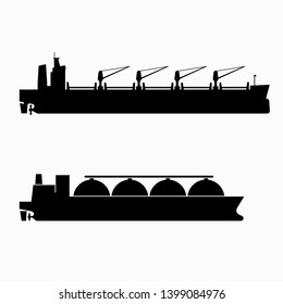 Oil Or Petroleum Tanker And Gas Carrier