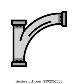 oil pipeline color icon vector. oil pipeline sign. isolated symbol illustration
