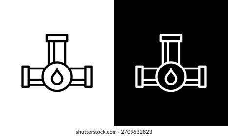 Oil Pipeline Icon Element For Design