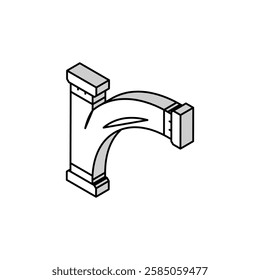 oil pipeline isometric icon vector. oil pipeline sign. isolated symbol illustration