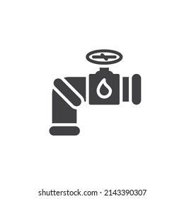 Vektorsymbol der Ölpipeline. volles Flachzeichen für mobiles Konzept und Webdesign. Öl, Gas-Pipeline-Symbol Symbol, Logo-Abbildung. Vektorgrafik