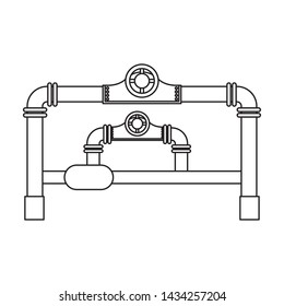 Oil pipelines refinery machine isolated symbol vector illustration graphic design