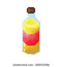 Oil pixel art. Vegetable oil for cooking.