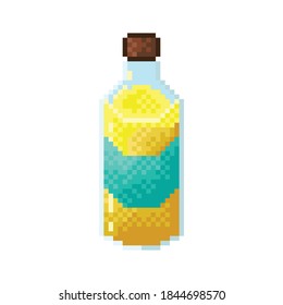Oil pixel art. Vegetable oil for cooking.