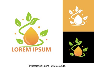 Oil plant logo template design vector