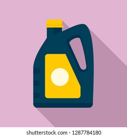Oil plastic canister icon. Flat illustration of oil plastic canister vector icon for web design