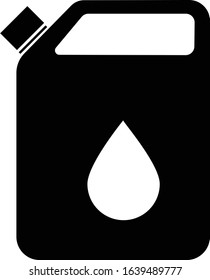 oil plastic canister icon on white background. flat style. oil plastic canister icon for your web site design, logo, app, UI. Gasoline canister symbol. jerrycan oil sign. 