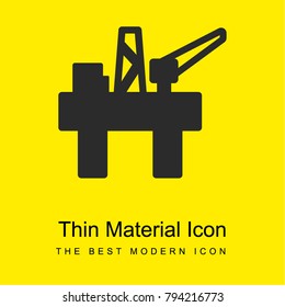 Oil platform bright yellow material minimal icon or logo design