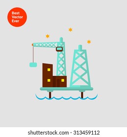 Oil platform icon