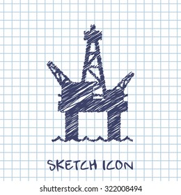 Oil platform icon