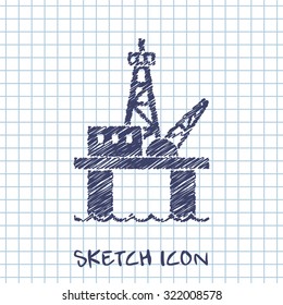 Oil platform icon