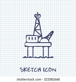 Oil platform icon