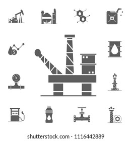 oil Platform icon. Detailed set of Oil icons. Premium quality graphic design sign. One of the collection icons for websites, web design, mobile app
