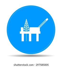 Oil platform icon. Flat design style eps 10