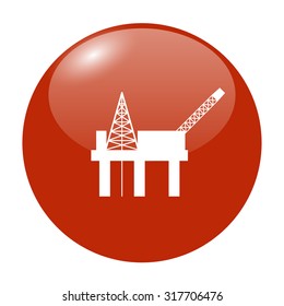 Oil platform icon. Flat design style eps 10