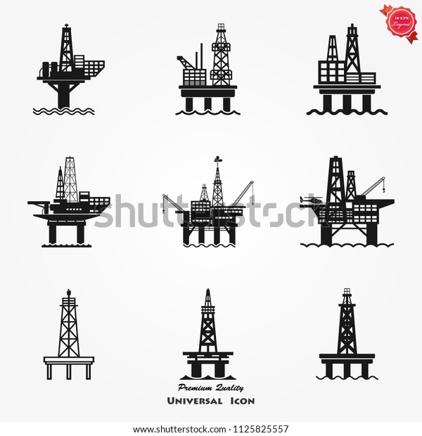 Oil platform icon gas Sea Rig Platform
Illustration, fuel Production
Symbol.