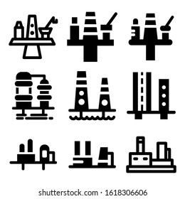 oil platform icon isolated sign symbol vector illustration - Collection of high quality black style vector icons
