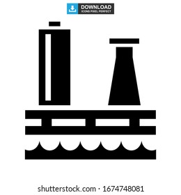 Ölplattform-Symbol oder Logo einzeln auf Zeichen Vektorillustration Illustration - hochwertige Vektorsymbole im schwarzen Stil