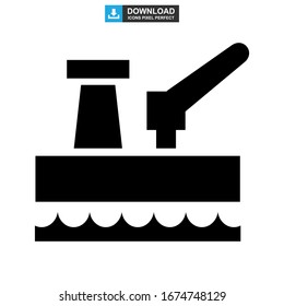 Ölplattform-Symbol oder Logo einzeln auf Zeichen Vektorillustration Illustration - hochwertige Vektorsymbole im schwarzen Stil