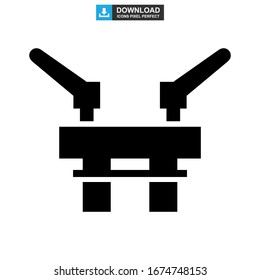 Icono de plataforma de aceite o logotipo símbolo de signo aislado Ilustración vectorial de alta calidad estilo negro iconos vectoriales