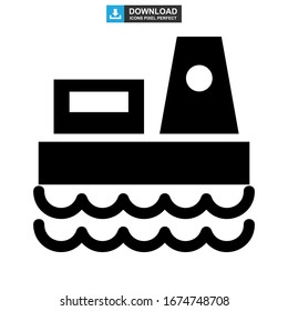 oil platform icon or logo isolated sign symbol vector illustration - high quality black style vector icons