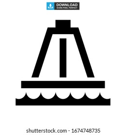 Icono de plataforma de aceite o logotipo símbolo de signo aislado Ilustración vectorial de alta calidad estilo negro iconos vectoriales