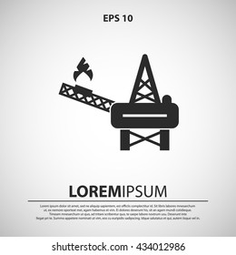 oil platform icon. oil platform sign