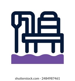 oil platform icon. vector dual tone icon for your website, mobile, presentation, and logo design.