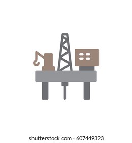 Oil platform icon vector, filled flat sign, solid colorful pictogram isolated on white. Symbol, logo illustration. Pixel perfect