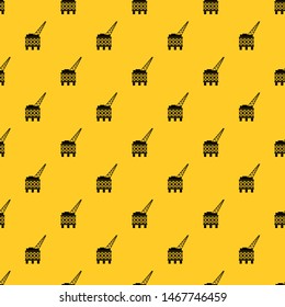 Oil platform pattern seamless vector repeat geometric yellow for any design