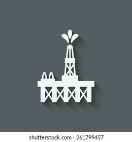 oil platform symbol - vector illustration. eps 10